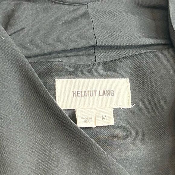 Helmut Lang Womens Asymmetrical Shawl Collar Moto Style Jacket Black Size Medium - Picture 11 of 11